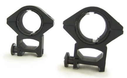 Крепления (кольца) для оптики комбинированные высокие NcSTAR R04 30 мм WEAVER RING/1" INSERTS.